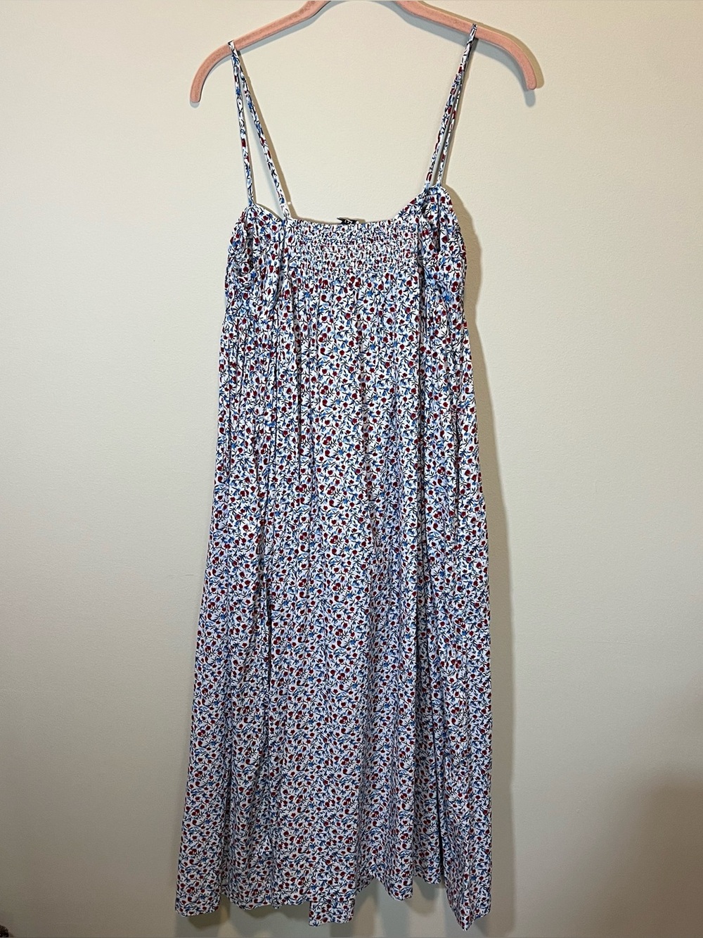 J. Crew Cotton Voile Empire Waist Maxi Dress Poppy Floral Print Sundress M NWT - Picture 8 of 13